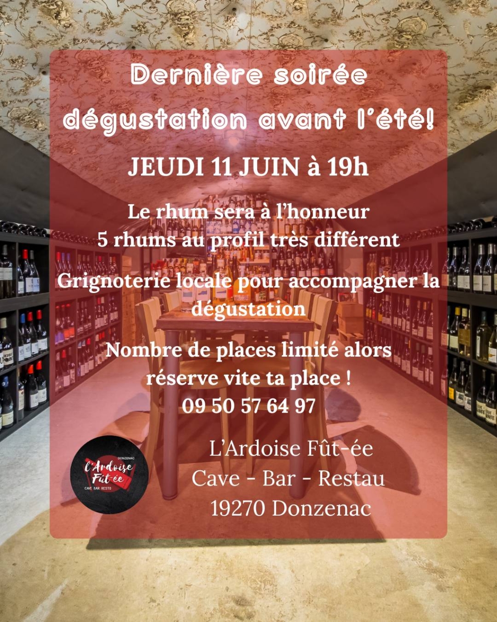 Évènements - L'ardoise Fût-ée - Restaurant Malemort - restaurant sympa DONZENAC